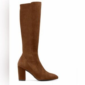 Stuart Weitzman Suede Boots - Livia 80 in Coffee